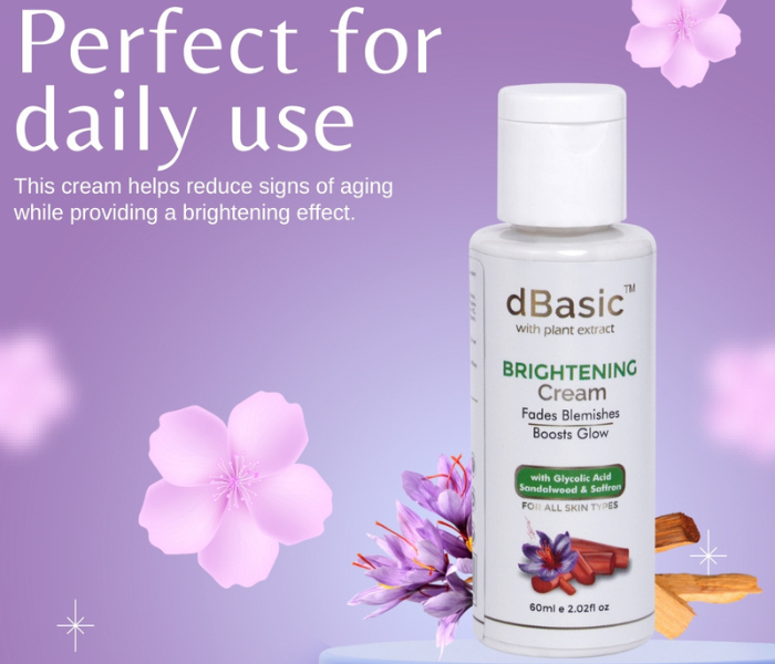 dBasic Brightening Cream with Glycolic, Saffron